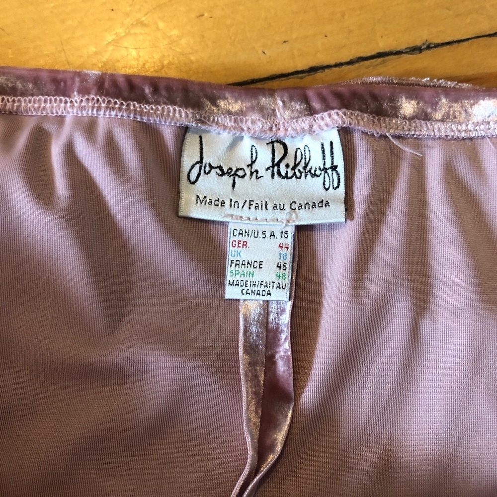 XL Y2K Fairycore Pink Velvet Pixie Skirt Whimsigoth Bohemian Joseph Ribkoff 16 - Picture 7 of 11